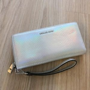 Michael Kors Iridescent Snake Embossed Walllet